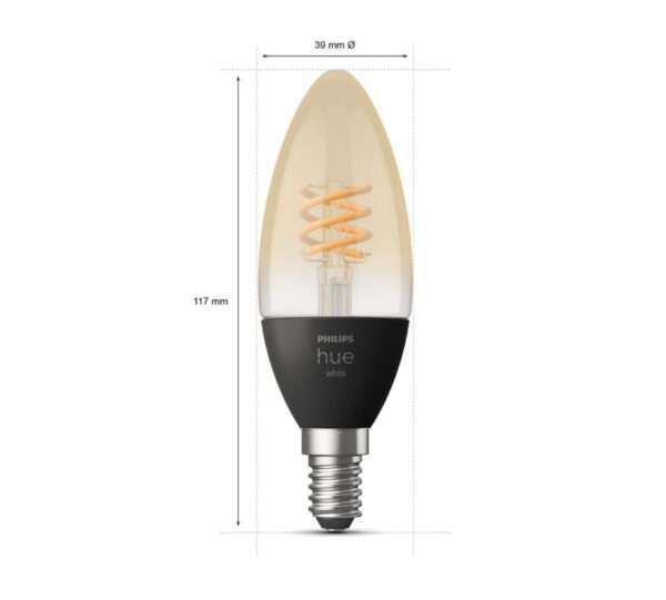 maximální rozměry LED žárovky E14 Philips Hue