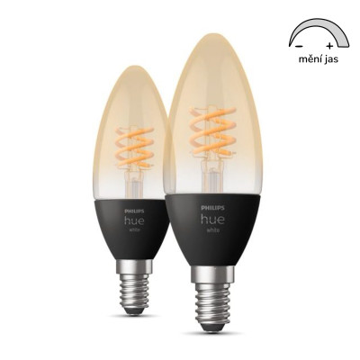 LED žárovka Philips Hue 2xE14 4,5W 2100K (sada se 2ks)