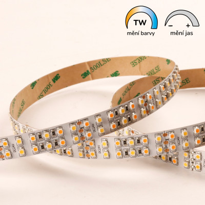 Plnospektrální LED pásek TW 1800K-4000K CRI95 19,2 W/m