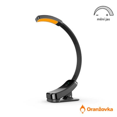 LED lampa na čtení ORANŽOVKA bez modrého světla - stmívatelná | černá