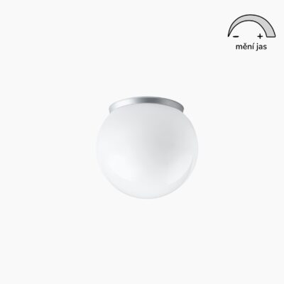 Plnospektrální LED svítidlo SANGRIA 1 skleněné 200 mm 8W stříbrné