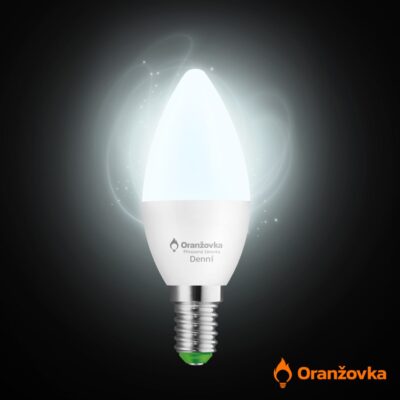 LED žárovka ORANŽOVKA Denní E14 9W 4000K | svíčka
